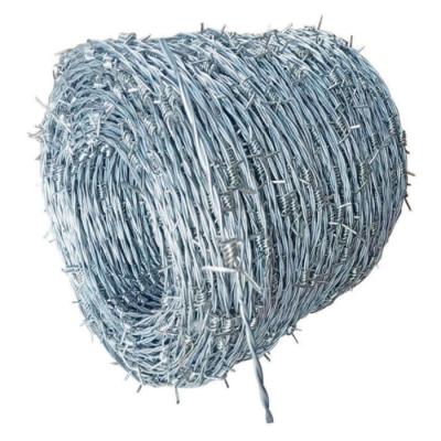 China 14 Gauge Electro Rust Resistant Galvanized Farm Barbed Fence Barbed Wire for sale