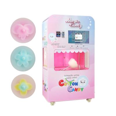 China Shopping mall industrial colorful wholesale stainless steel automatic banknote cotton candy cotton candy machine for sale