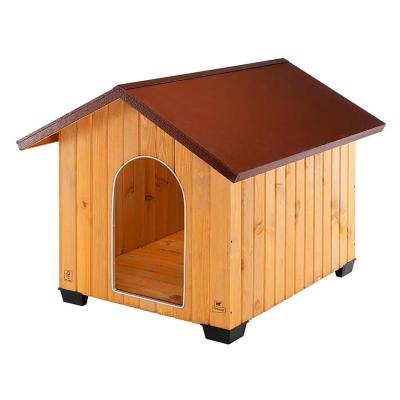 China Outdoor stored dog kennel DOMUS from Ferplast MAXI in FSC wood, insulated feet, ventilation grill, aluminum chew-proof door for sale