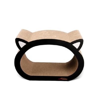 China High Quality Corrugated Cardboard Stocked Kitty Toys Customized Acceptable Double Sided Printing Modern Cat Scratcher for sale