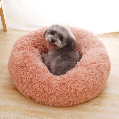 China Round Cat Beds House Soft Long Plush Best Stocked Dog Bed for Dogs Basket Pet Products Cushion Cat Bed Cat Mat Animals Sleeping Sofa for sale