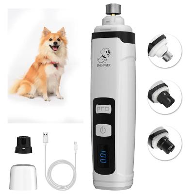 China Electric Nail Stocked Dog Clippers for Pet Rechargeable Filler Cat Paws Nail Grooming Dog Nail Grinders USB Quiet Trimmer for sale