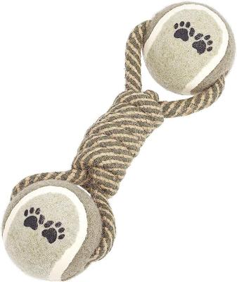 China Stocked Cotton Rope Ball Dog Chew Ball Toy Chewing Patience Interactive Puppy Tennis Ball Dog Toys Durable Teeth Cleaning Dog Chew Toy for sale