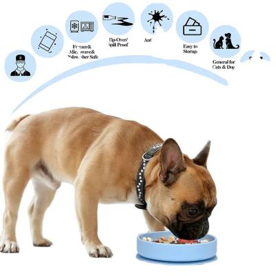 China Sustainable Silicone Slow Feeder Dog Bowl Non Slip Dog Food Bowl With Suction Bottom Cup Anti-clogging Easy Cleaning Slow Feeder Prevents for sale