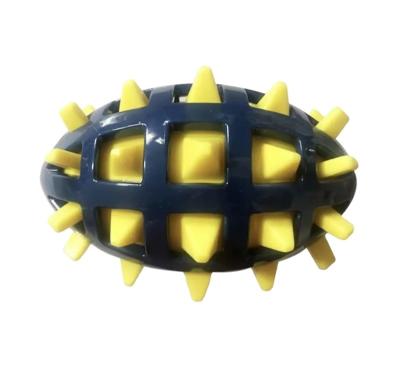 China Clean dogs teeth chew rugby design dog tpr toys washable and portable and durable for sale