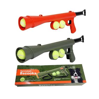 China Factory Supply Stocked Outdoor Training Automatic Pet Toy Machine Pet Tennis Ball Dog Launcher Gun for sale