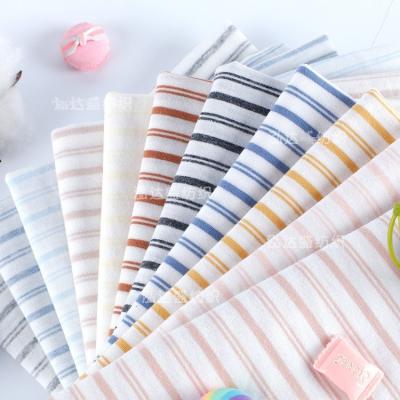 China Sale QUICK DRY hot spring and summer comfortable thin section knitted colorful cotton clothing crawling cotton striped baby fabric for sale