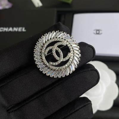 China Clothes Fashion Custom Rhinestone CC GG Women Brooch Jewelry Inspired Designer Brooches for sale