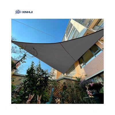 China HDPE China Factory 13'x13'x 13' Waterproof Gray Triangle Polyester Garden Sun Shade Tent Patio Sun Shade Sail for sale