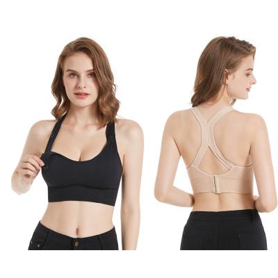 China New Design Breathable Seamless Girls Seamless Sports Wrapped Chest Nursing Bra With Protection Double Strap Women Invest Bralettes for sale