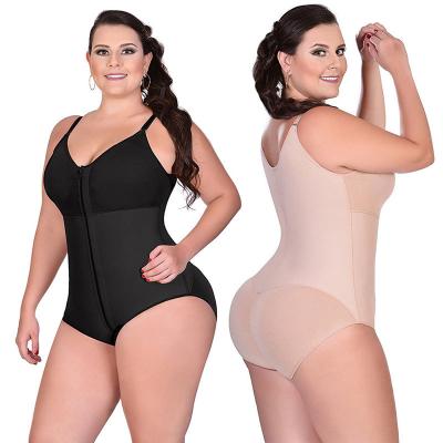 China Breathable Hot Selling Solid Shapewear For Women Seamless Zipper Body Shapers Waist Train Corset Plus Size Shapers for sale