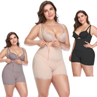 China Breathable Hot Selling Solid Shapewear For Women Seamless Zipper Body Shapers Waist Train Corset Plus Size Shapers for sale