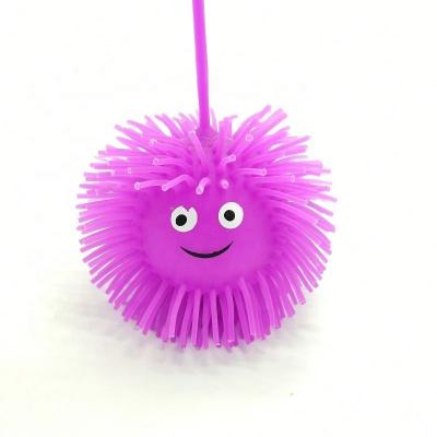 China 2019 New Design TPR+Air Soft Compression Squishy Sticky Flashing Ball With Lightweight Toy For Kids for sale