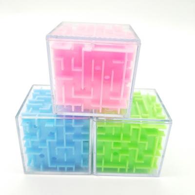 China High Quality Plastic Picosecond Maze Game Cube Square Shape 3D Balance Box Rolling Ball Toys For Children for sale