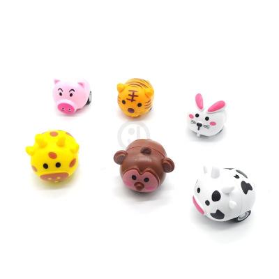 China Toys For Boys / Promotion Toys / Hot Sale Capsule Toys Surprise Egg Toys Design 6 Cute Animal Pull Back Car For Kids for sale