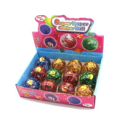 China Promotional TPU Gifts Water Funny Bouncy Balls With Glitter And Duck Inside Bouncing Balls Toy for sale