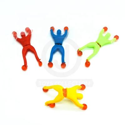 China Wholesale Cheap Promotional Climbing Rolling Men Toy Stretched Toys Tpr+pp Gift Man Sticky Wall Climbing Toys for sale