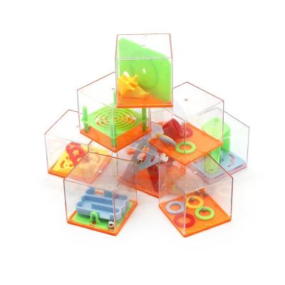 China Hand Held Magic Game Toy Maze Cube Puzzle Kids Balance Clear Plastic Board 3d Picosecond Square Education Gravity Game for sale