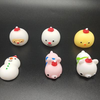 China 2021 Relieve Stress Animal Cute Soft Christmas Toy Kawaii Animal Squeeze TPR Mini Squishy Mochi Toys For Stress Relieve for sale