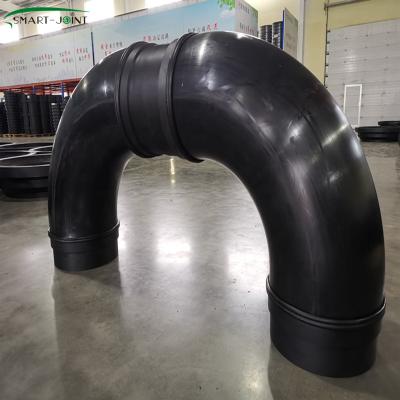 China Underground Pipeline HDPE PE100 SDR11 End Melt Field Bend 45 / 90 Degree for sale