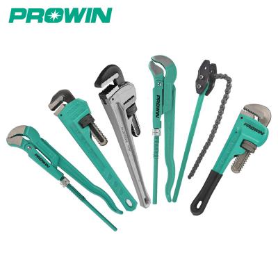 China PROWIN Carbon Steel Free Sample American Style Adjustable Heavy Duty Swedish Chain Pipe Wrench for sale