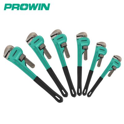 China Carbon Steel/Top Selection Bent Nose Dipped Handle Adjustable Mini Heavy Duty Pipe Wrench free sample from CrV PROWIN for sale