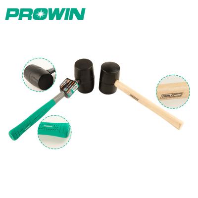 China Classic Design Rubber Mallet Hammer PROWIN Free Sample High Production Rubber Dead Kick Mallet Hammer for sale