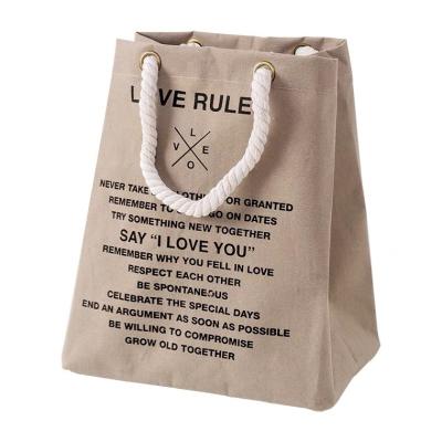 China Durable Popular Design Cotton Custom Tote Bags With Logo Grocery Large Capacity Canvas Shopper Reusable Shopping Bag for sale