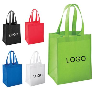 China Factory Direct Sale Cheap Folding Custom Printed Recyclable Non Woven Fabric Tote Bags With Custom Print Shopping Logo for sale