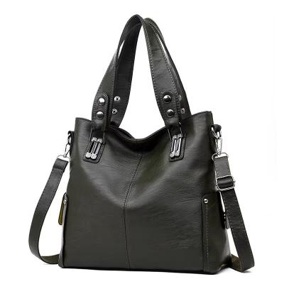 China Wholesale Women Leather Handbag Customizable LOGO Shoulder Satchel Tote Crossbody Bag for sale