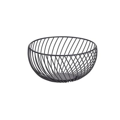 China Chrome Supermarket Metal Sustainable Customizable Wire Storage With Handle , Fruit Basket Iron for sale