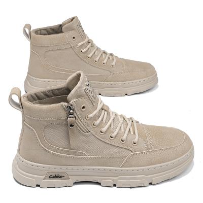 China Tide autumn and winter Martin high-top boots motorcycle boots insurance shoes round machining men's boots work shoes men's sports shoes for sale