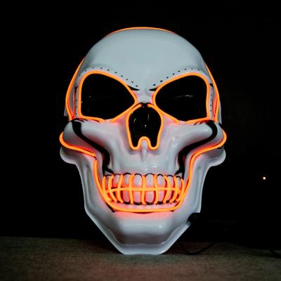 China Breathable Halloween Horror LED Ghost Skulls Head El Party Masks for sale