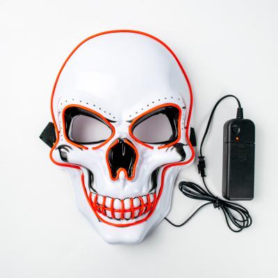 China Amazon LED Party Decopration DJ Cosplay Devil LED Breathable Hot Selling Neon Glowing Mask Halloween for sale