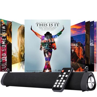 China No Hot Selling TV Sound Bar Portable Radio 4 Horn Portable Mini Blue Tooth Rechargeable Soundbar Built-in Battery For TV for sale