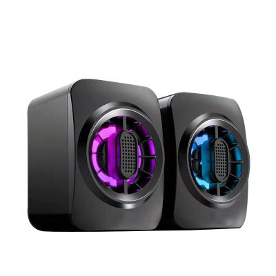 China Phone function computer speakers for AUX speakers. Gaming PC Laptop Mac Computer Speakers Blue Cog USB 3.5mm Inputs RGB Multimedia Desktop for sale