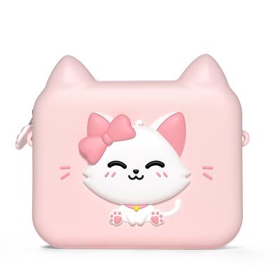 China Kids Mini Purses Casual Messenger Bag Waterproof Handbags For Toddlers Cute Cartoon Girls Shoulder Bag One Little Girls Silicone Handbag for sale