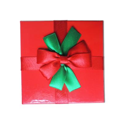 China Pre Printed Stretch Loop Tied Ribbon Bows For Wrapping Box Christmas Gift Ribbon for sale