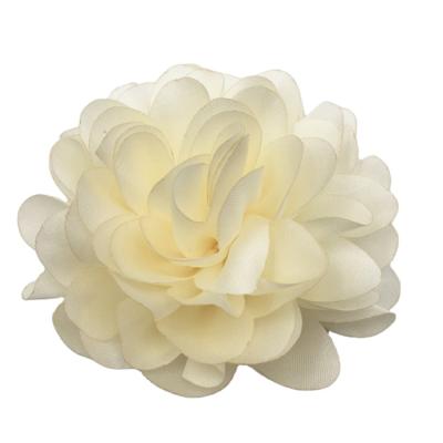 China Custom Size Gift Size Polyester Satin Tulle Fabric Handmade Flowers For Wedding Garment Accessories for sale