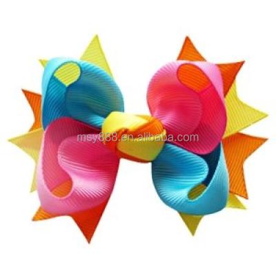 China Wholesale Colored Ribbon Grosgrain Boutique Hair Bows Grosgrain Hair Bows For Babies for sale