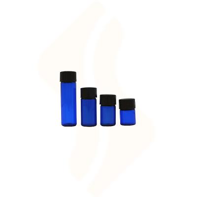 China Blue Screw Cap 1ml 2ml 3ml 4ml 5ml Sample Bottle Glass Vial For Perfume for sale