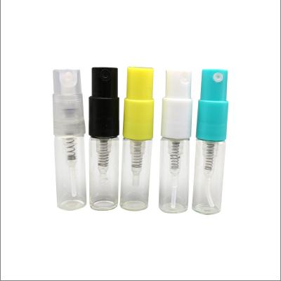 China Test Spray Atomizer Crimp Perfume Spray 1.5ml 2ml 3ml 5ml Sample Vial Glass Bottle For Packaging for sale