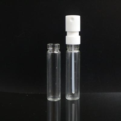 China Spray Cap Sale 1.5ml 2ml Glass Bottle Scent Tester Refillable Sample Vial Spray Bottle for sale