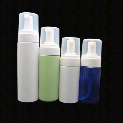 China Clear White Blue Green Plastic Pump Cap Facial Detergent 50ml 100ml 150ml Foam Foam Pump Bottle for sale