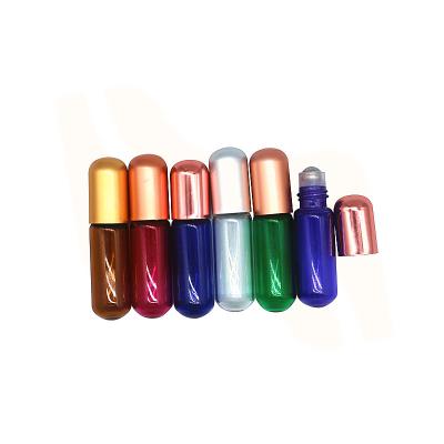 China Wholesale 5ml Round Shape Fancy Bottom Cosmetic Packing Glass Roll On Bottle for sale