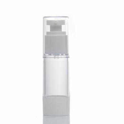 China New 15ml 30ml 50ml 80ml 100ml 120ml 150ml Round Sprayer Bottle White Plastic Cosmetic Lotion Pump Airless Bottle for sale