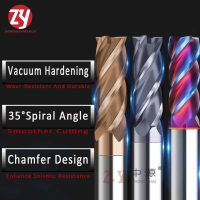 China Shallow Slot Carbide Drills Fabricate Solid Carbide End Mill For NICKEL TITANIUM for sale