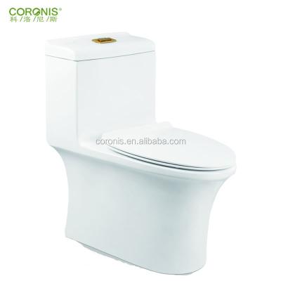 China Best Quality Double-Flow One-Piece Strap Sanitary Ware Ceramic Toilet With Soft Close Seat Cover for sale