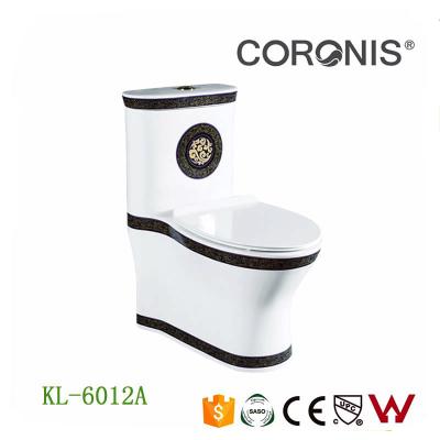 China Double-Flow Middle Ages Series Sophonic Waster One-Piece Chinese Sanitary Ware Toilet Seat for sale