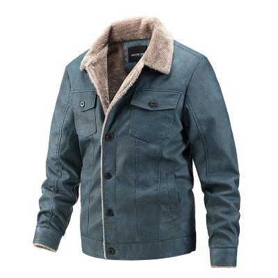 China Men's Breathable Winter Faux Fur Fashion Jacket Motorcycle Bomber Leather Fleece Thick Warm Enthusiast Jackets And Coats for sale